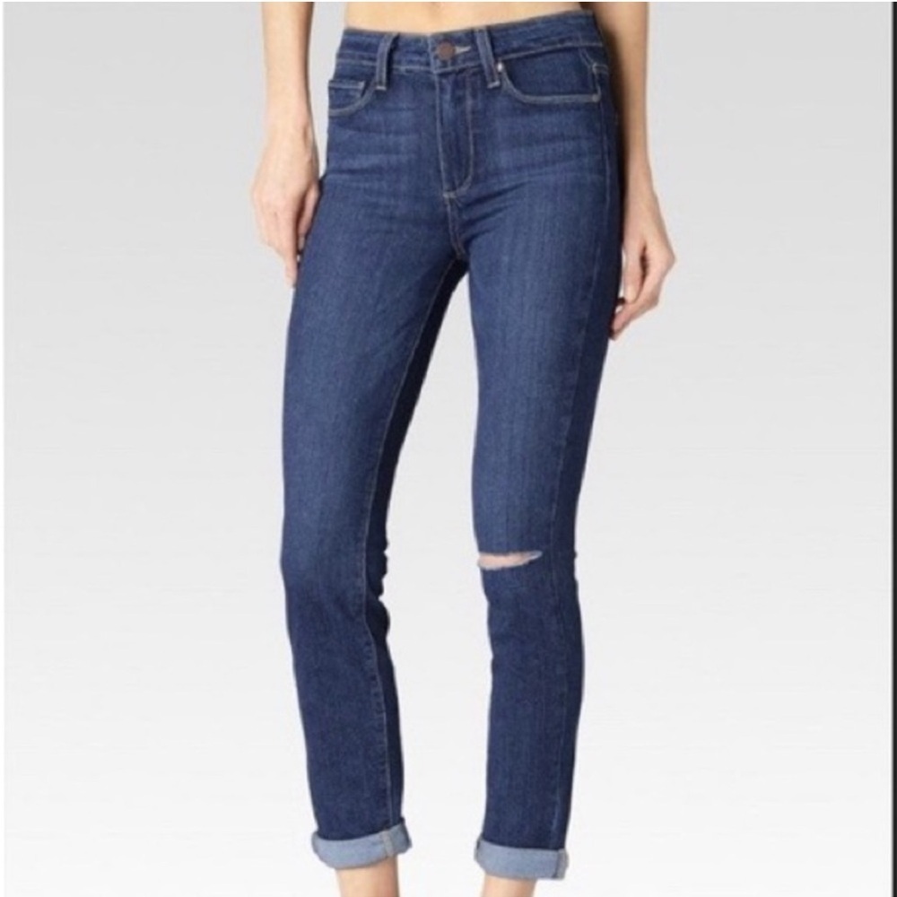 PAIGE• Women’s Hoxton Crop Rollup Jeans Size 32